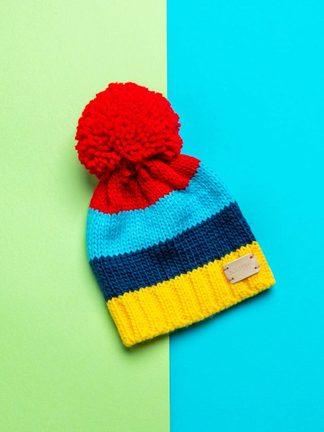 Bright Stripe Bobble Hat 