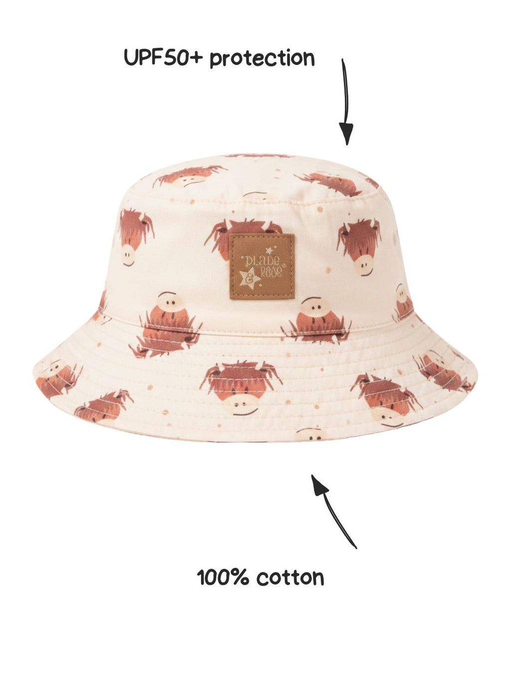 Neutraler Highland Cow Sommerhut