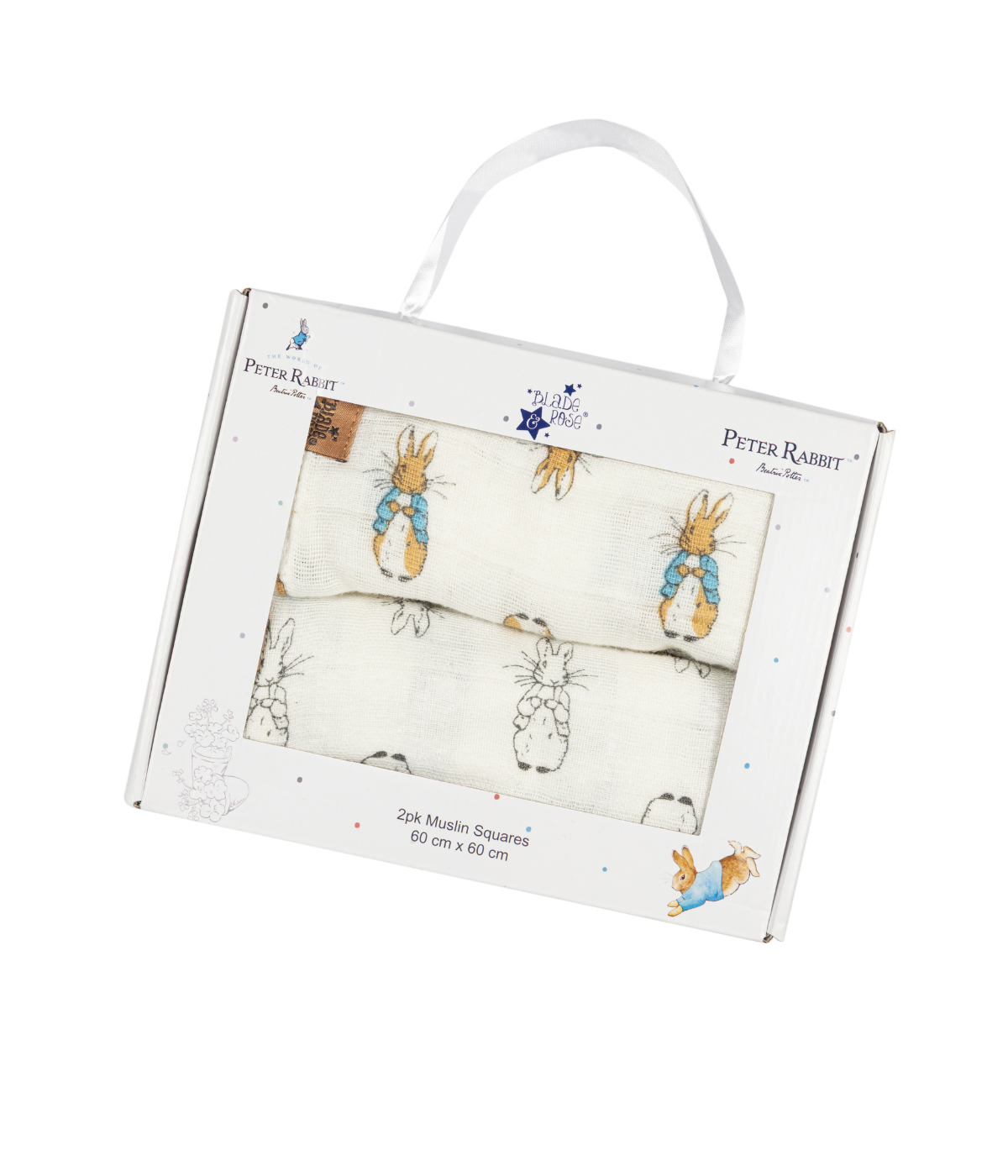 Peter Rabbit™ Neutral Muslin Squares