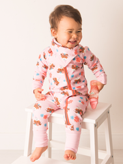 Bonnie Highland Cow Zip-Up Romper