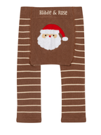 Santa Ho Ho Ho Leggings from behind, with the Blade & Rose waistband and a soft fluffy Santa on the seat panel