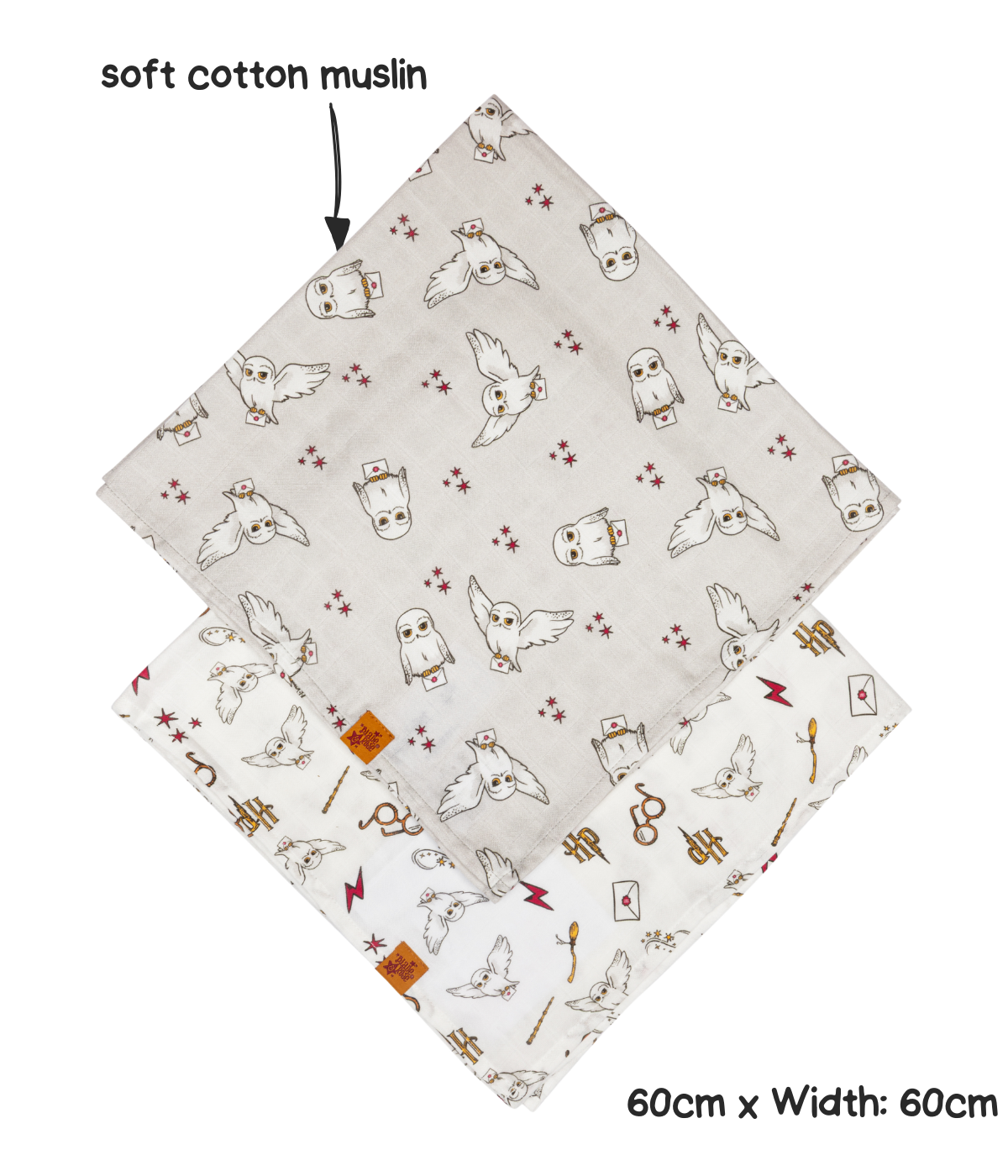 Harry Potter™ Hedwig Musselin-Quadrate