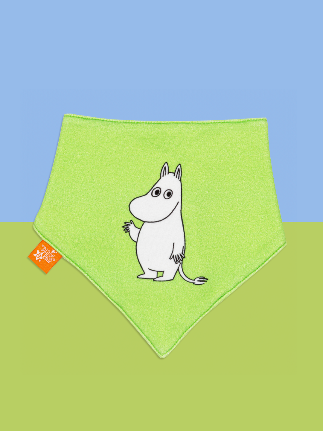 Bavaglino verde lime Moomin™ biologico gratuito per esplorare