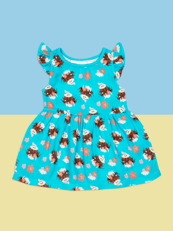 Bonnie Highland Cow Summer Dress