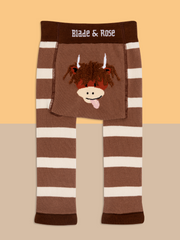 Neutral Highland Cow Leggings