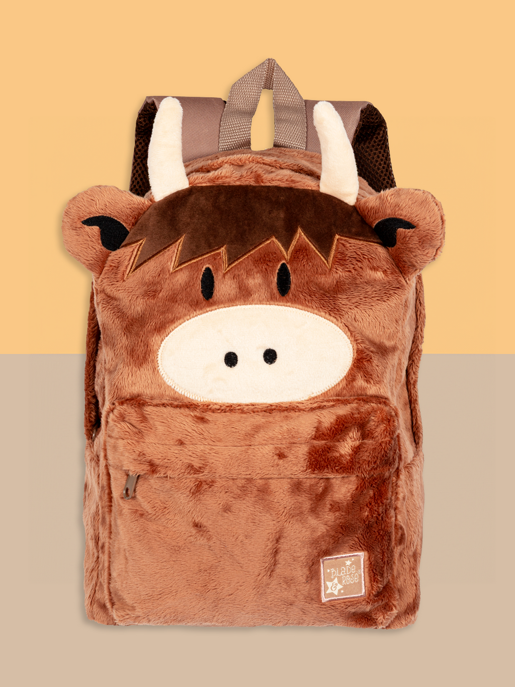 Neutraler Highland Cow Rucksack