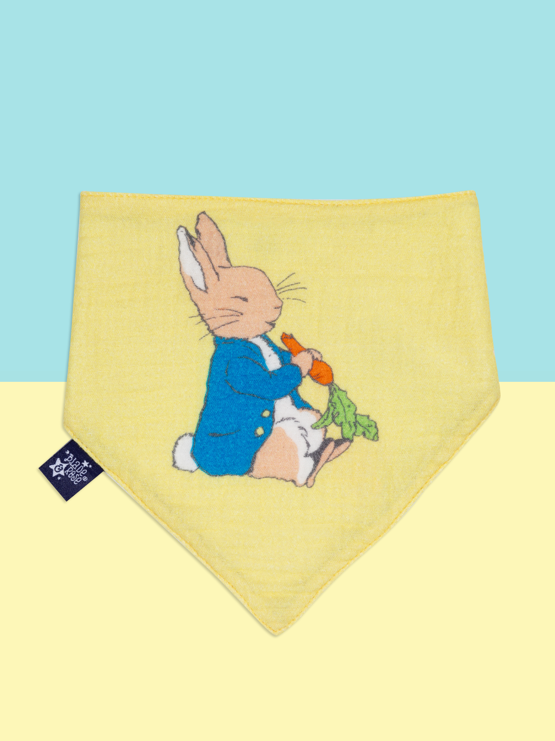 Bavaglino in mussola gialla Peter Rabbit™ In The Garden