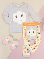 Blumengesicht-Outfit (3-teilig)