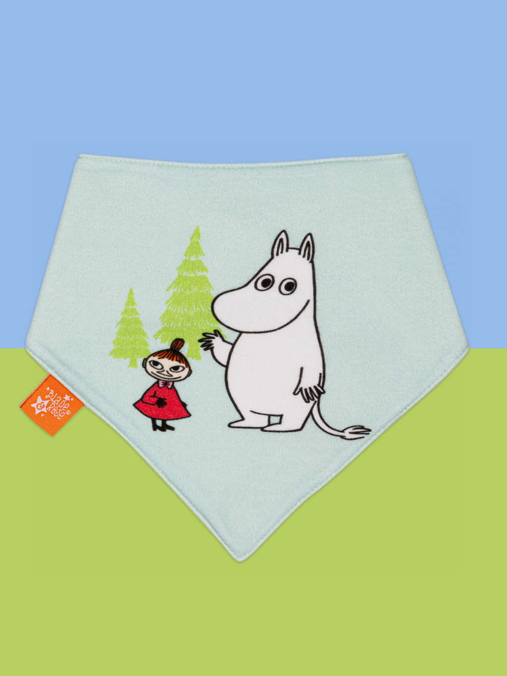MOOMIN ™ Organic Free para explorar babero azul pálido