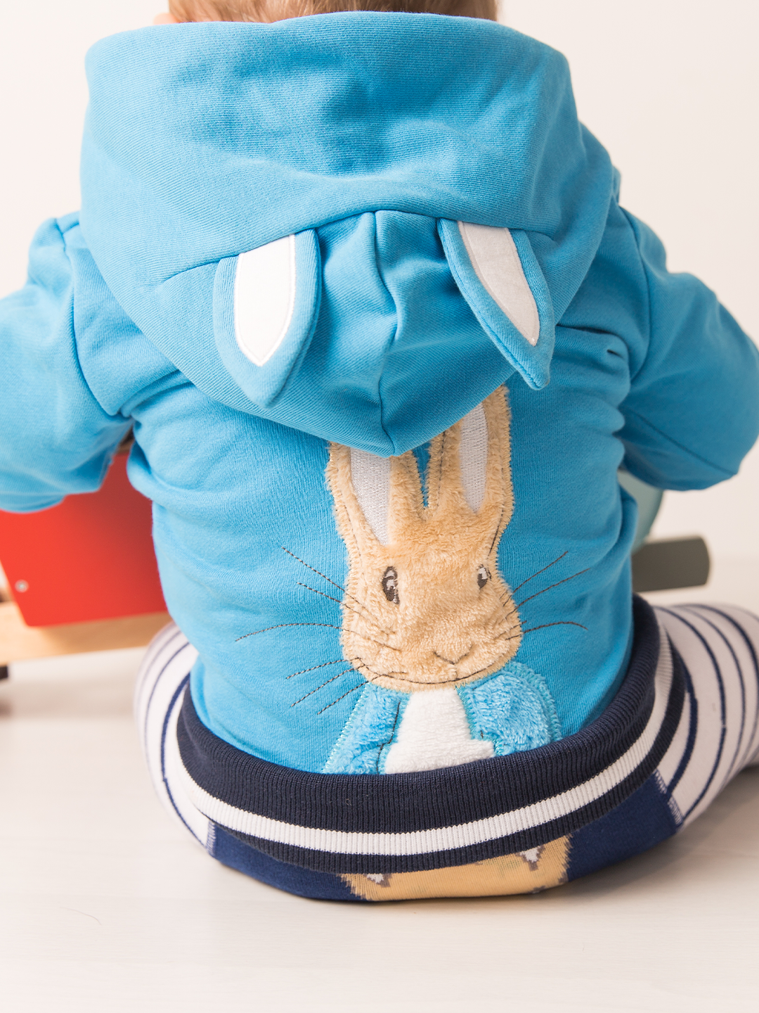 Felpa con cappuccio blu Peter Rabbit