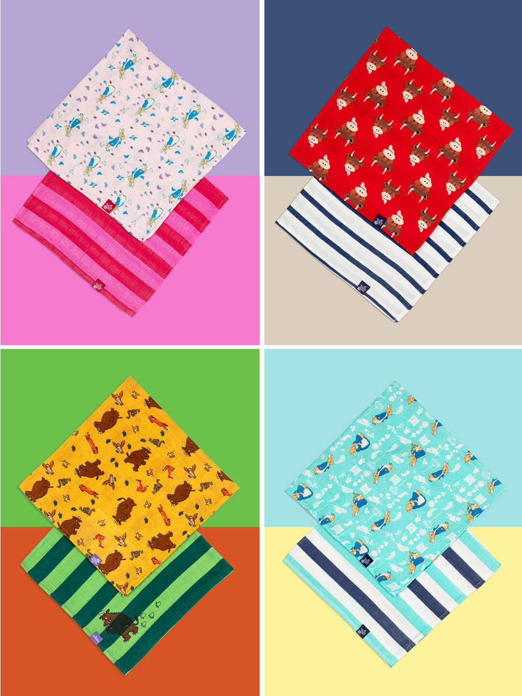 Musselin-Quadrate (2er-Pack)