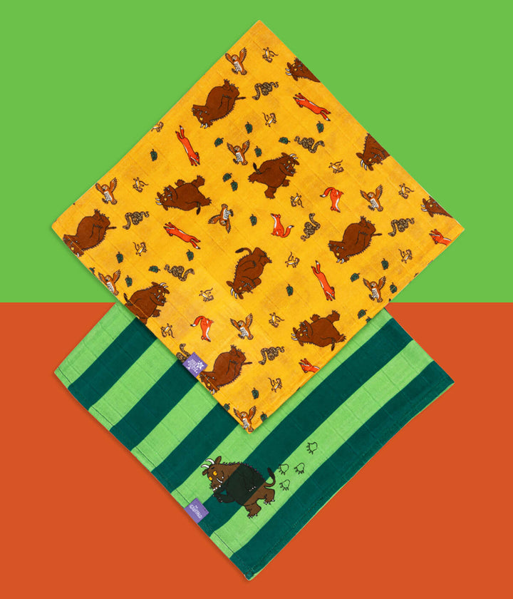 Gruffalo ™ ist bereit, Musselin -Quadrate zu spielen