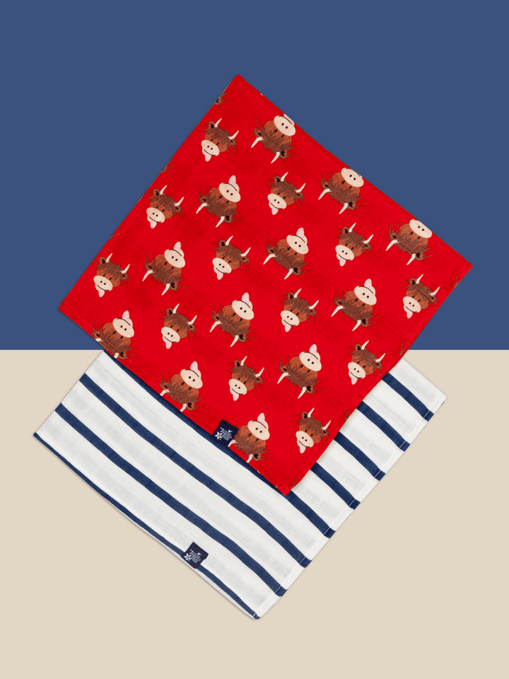 Hamish Highland Cow Muslin Squares