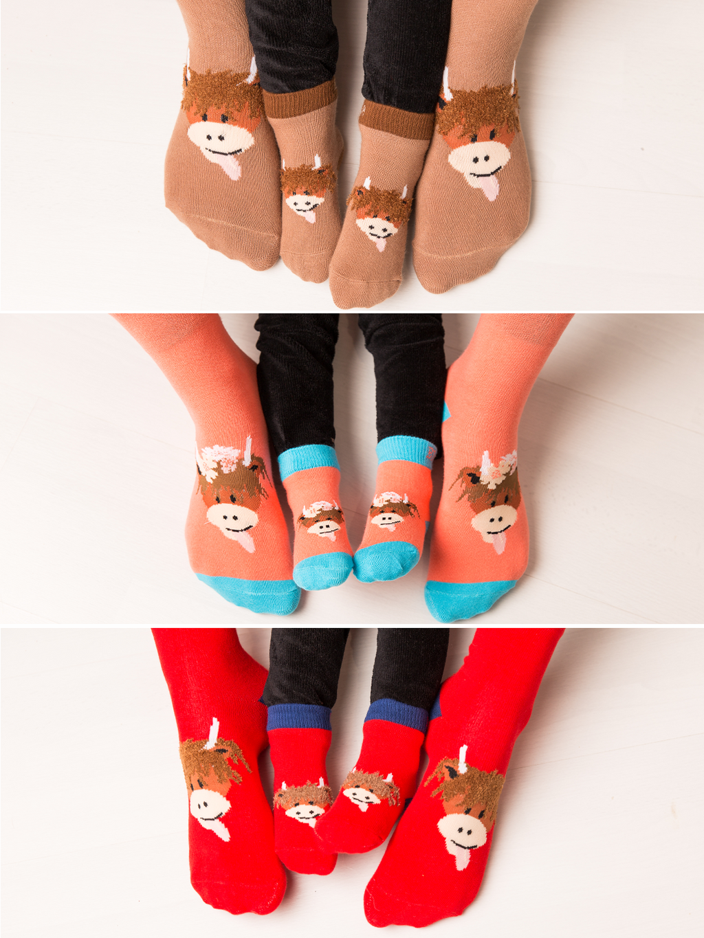 Highland Cow Adult Socken