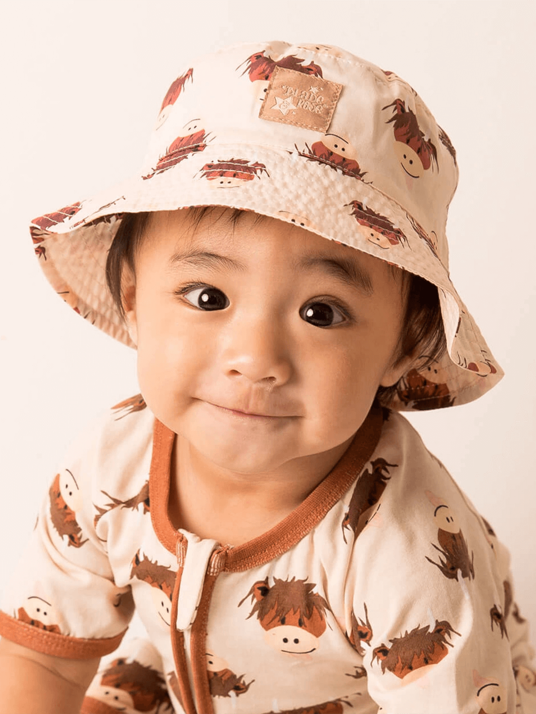 Neutral Highland Cow Summer Dress Gifting Set