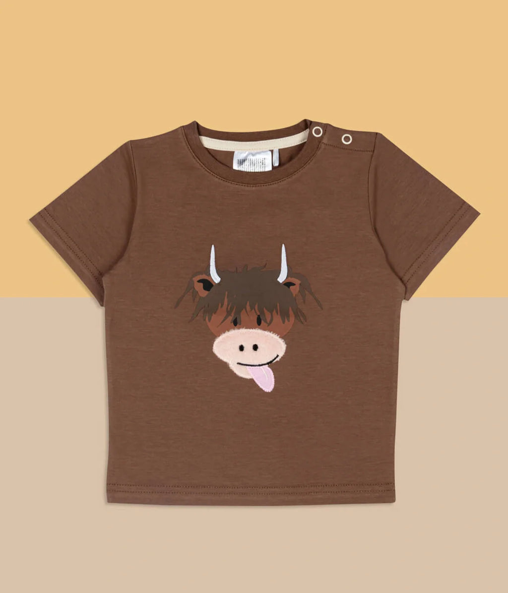 Maglietta neutra della mucca delle Highland