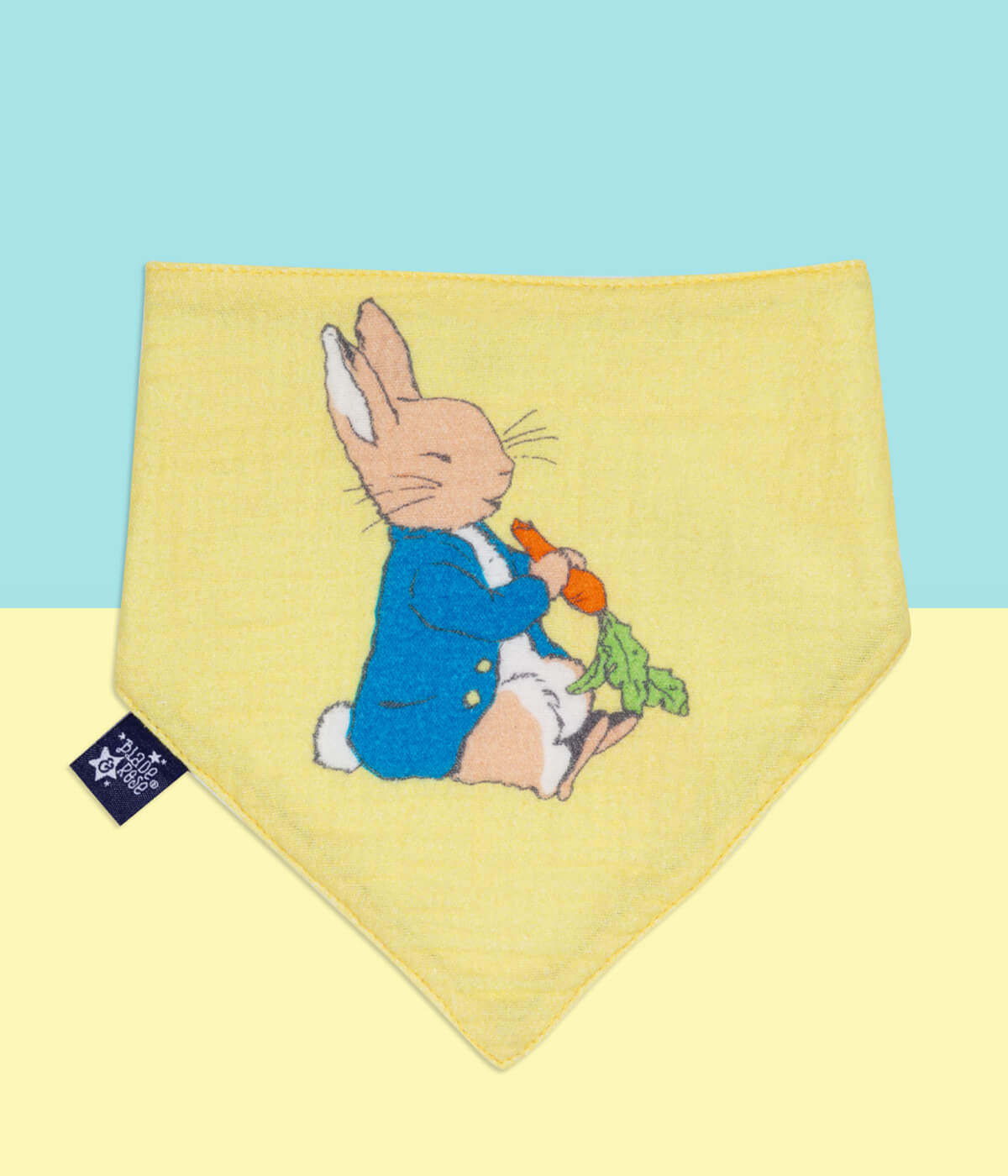 Bavaglino in mussola gialla Peter Rabbit™ In The Garden
