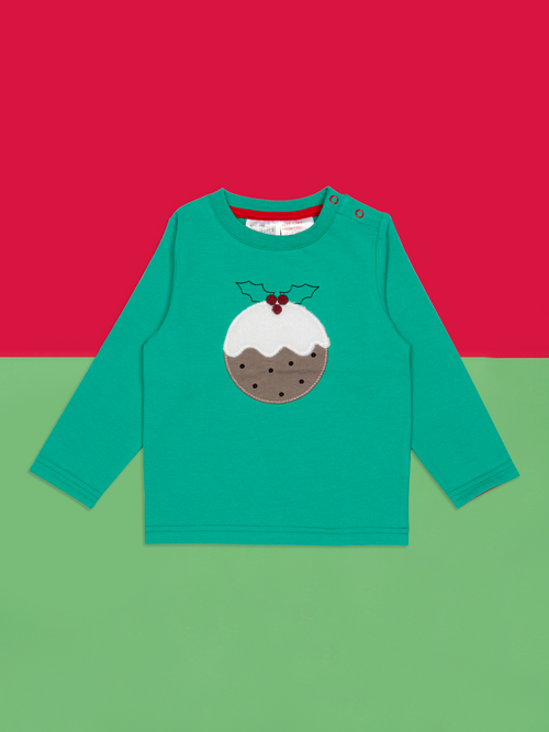 Top de pudín de Navidad