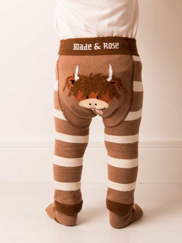Neutrale Highland-Kuh-Leggings