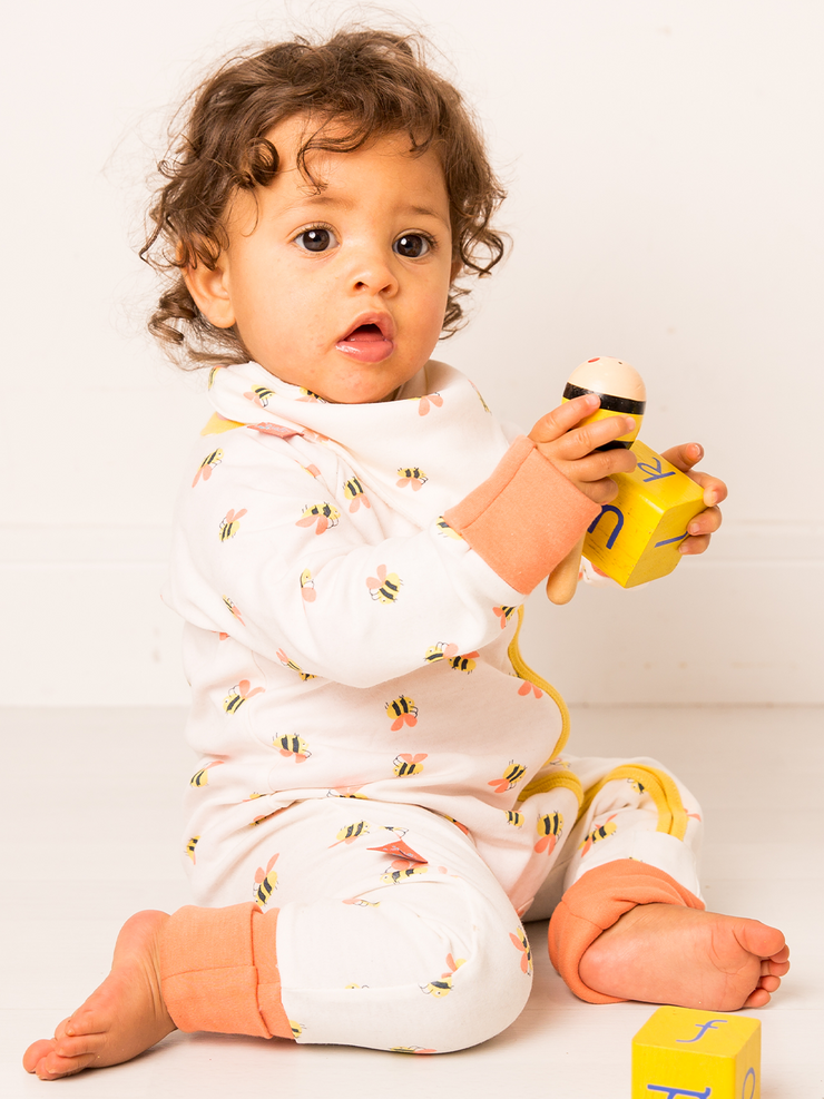 Honey Bee Romper & Bib Gift Box Set - Blade & Rose UK