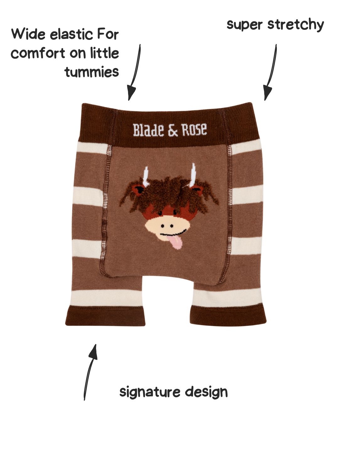 Neutrale Highland-Kuh-Shorts