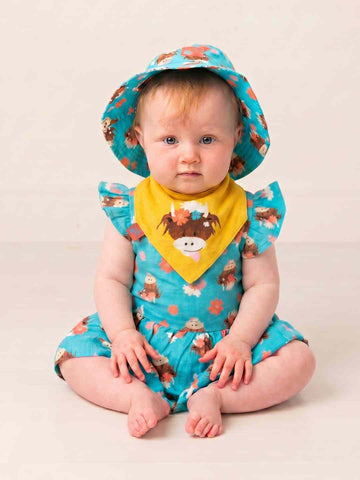 Bonnie Highland vaca Muslin amarillo