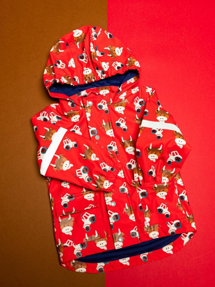 Highland Cow Colour Changing Raincoat Blade & Rose