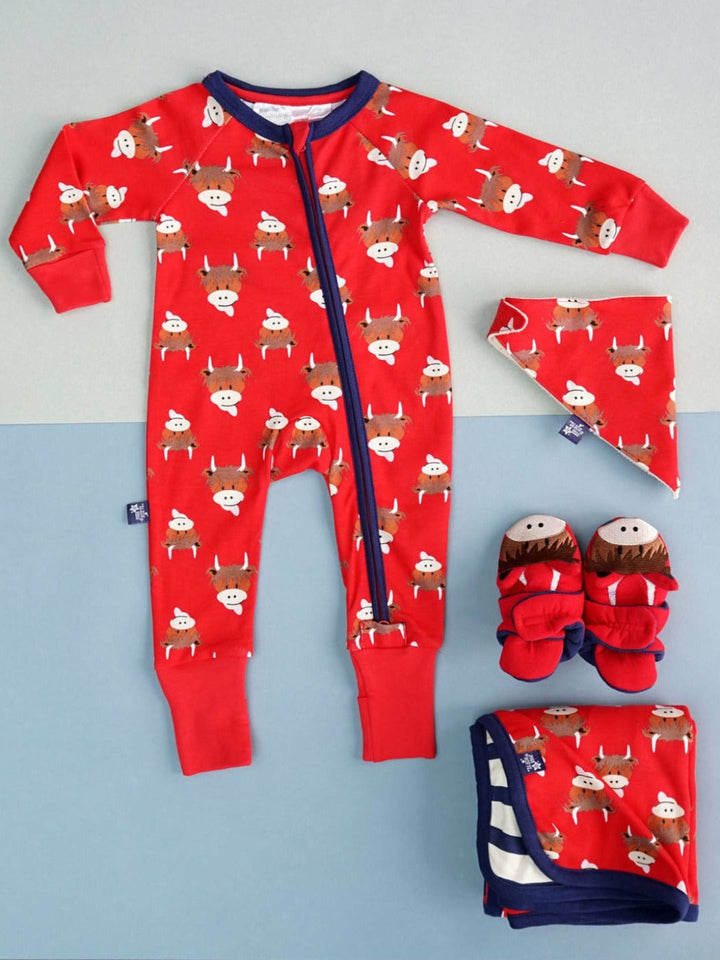 Highland Cow Zip-Up Romper Blade & Rose UK