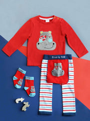 Harry The Hippo Matching Outfit - Top, Leggings & Socks