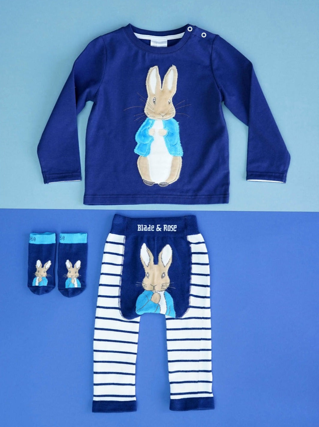 Peter Rabbit Navy Striped Leggings Blade & Rose