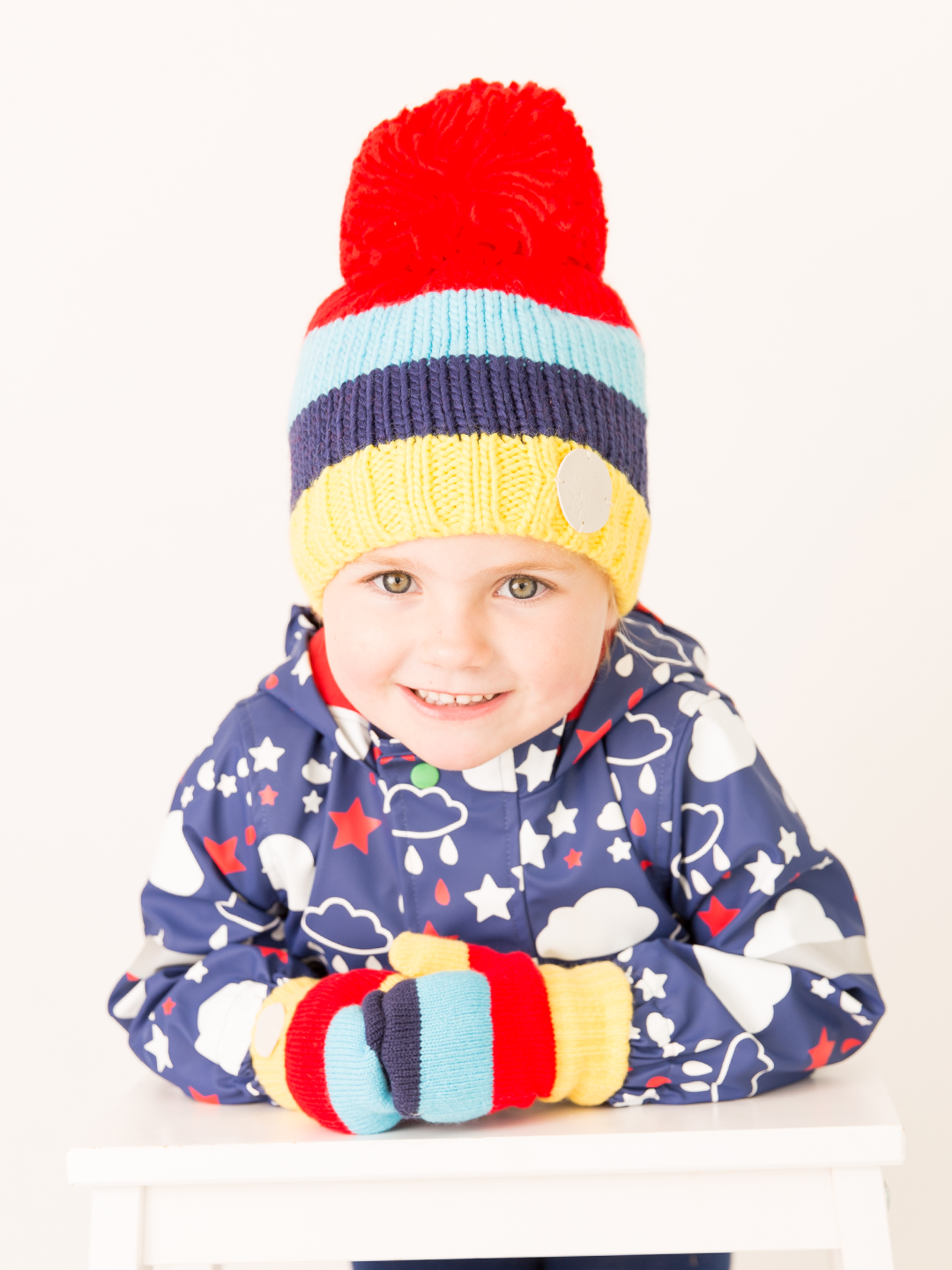 Bright Stripe Bobble Hat Blade & Rose UK
