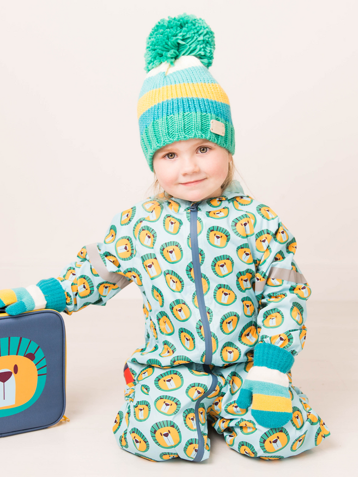 Green and Mustard Bobble Hat Blade & Rose UK