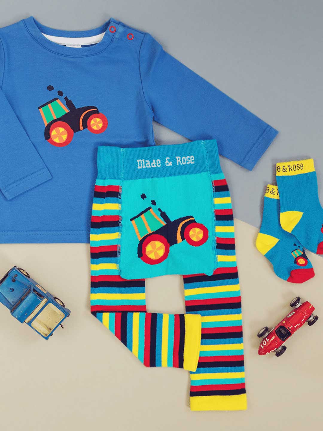 Farmyard Tractor Leggings Blade & Rose