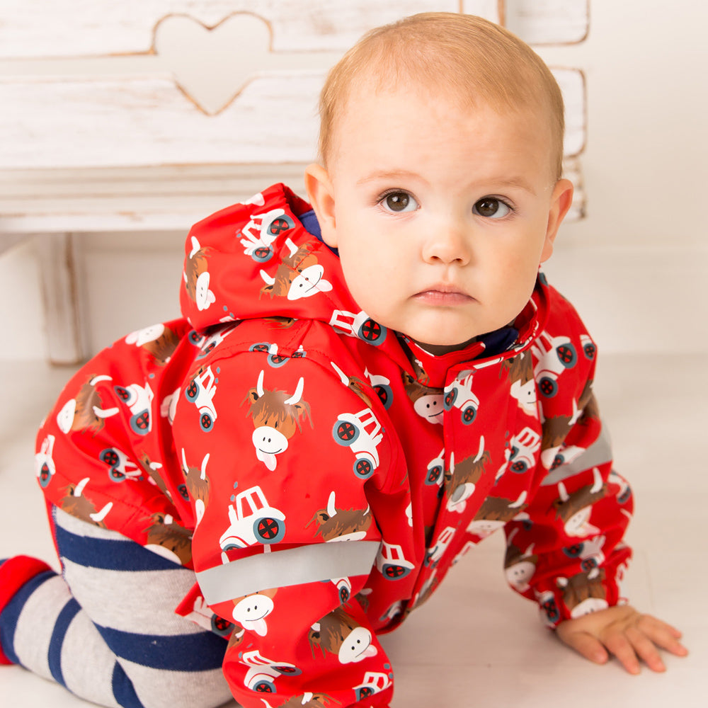 Highland Cow Colour Changing Raincoat Blade & Rose