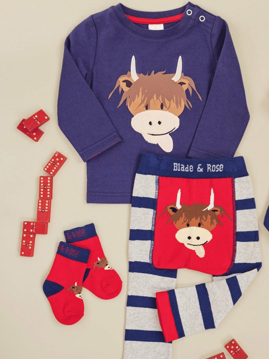 Highland Cow Top Blade & Rose