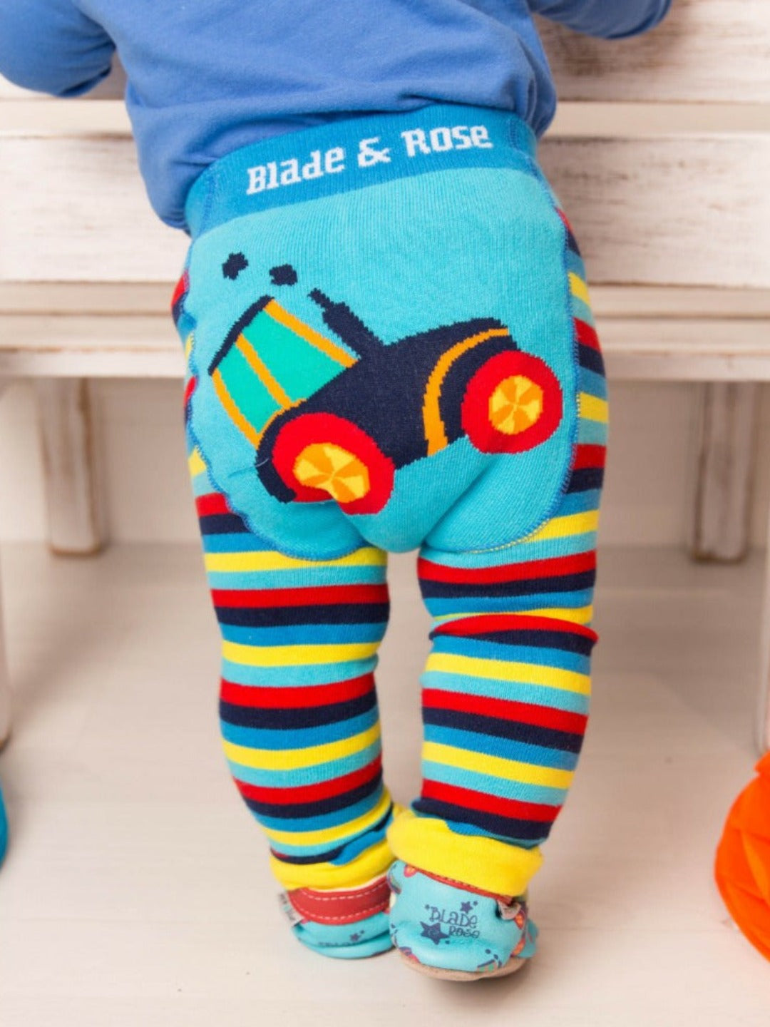 Farmyard Tractor Leggings Blade & Rose
