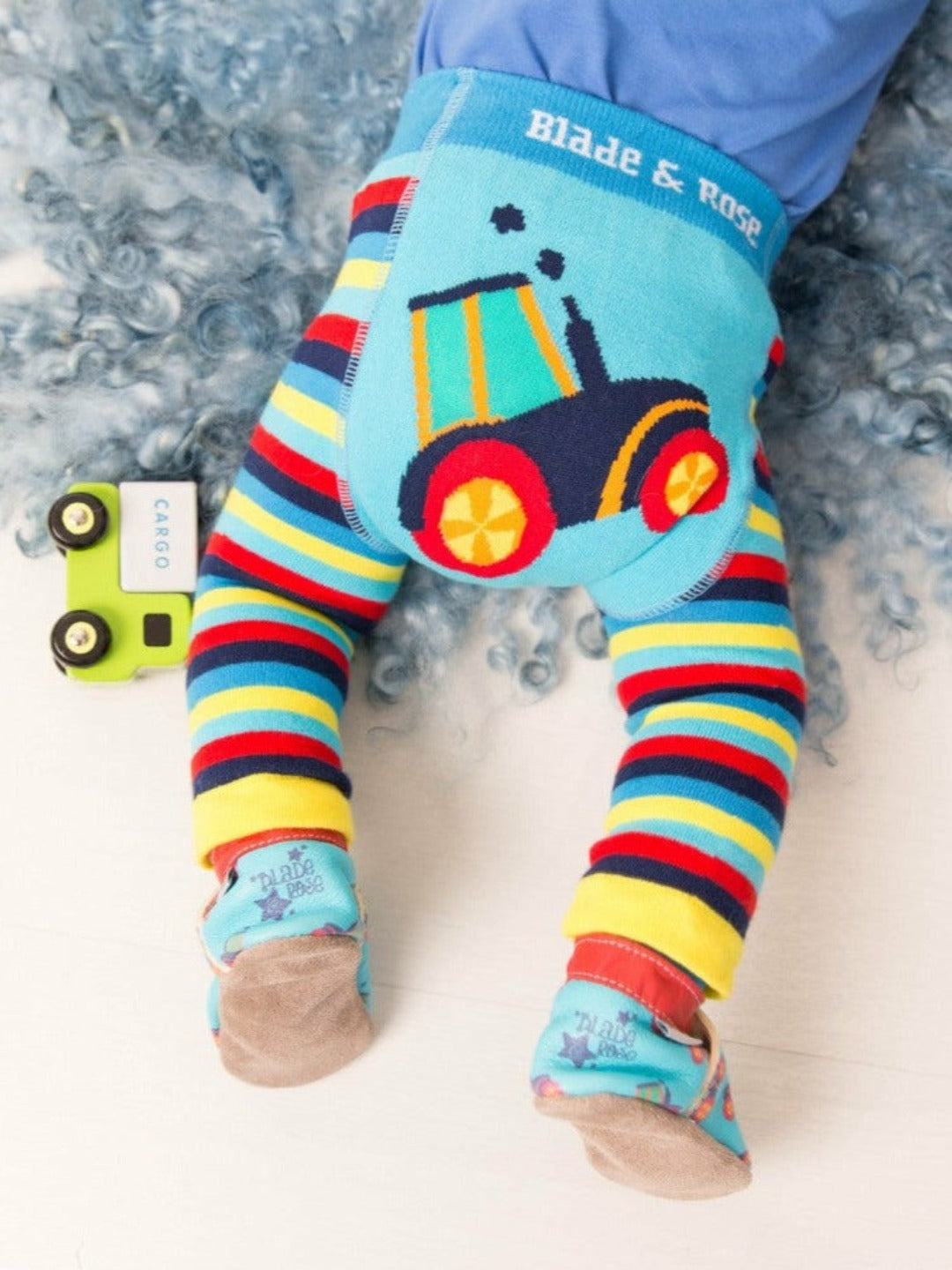 Farmyard Tractor Leggings Blade & Rose
